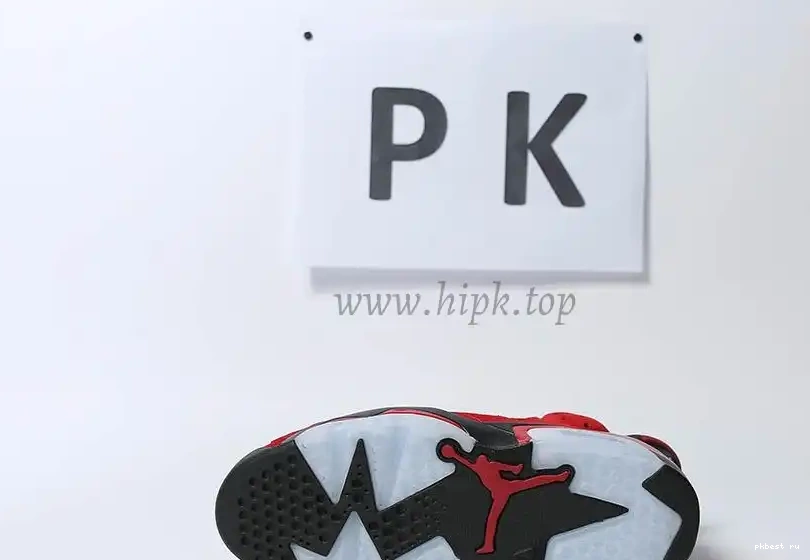 GOD Black READY 6 RETAIL Retro Jordan TO Red MATERIALS PK SHIP 0506
